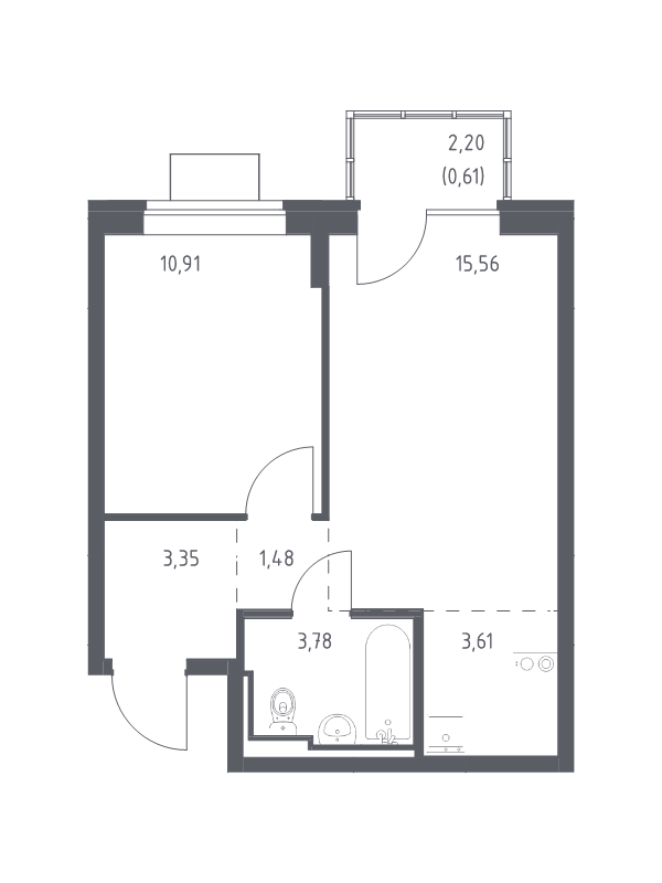 Продажа 1-комн квартиры в новостройке Богданиха д., Красная Слобода ул.,  к. 7.3