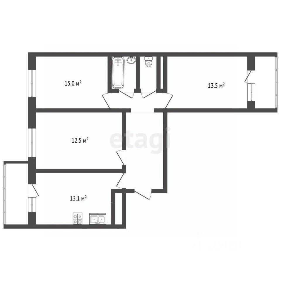 Продажа 3-комн квартиры на вторичном рынке Долгопрудная аллея, 14к1