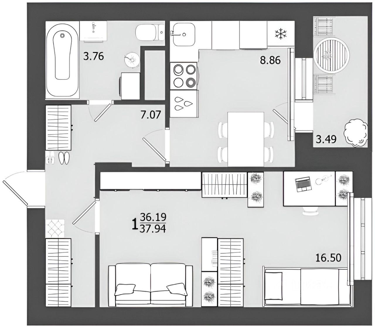 Продажа 1-комн квартиры на вторичном рынке Клин, Клинская улица, 30