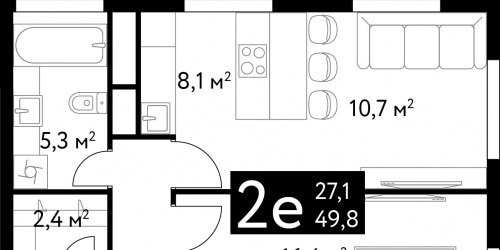 2-комн квартира Большая Спасская улица