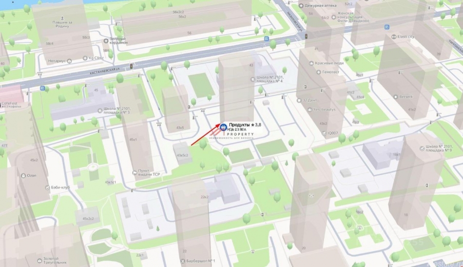 Продажа торгового помещения Кастанаевская улица,  д. 43 к4
