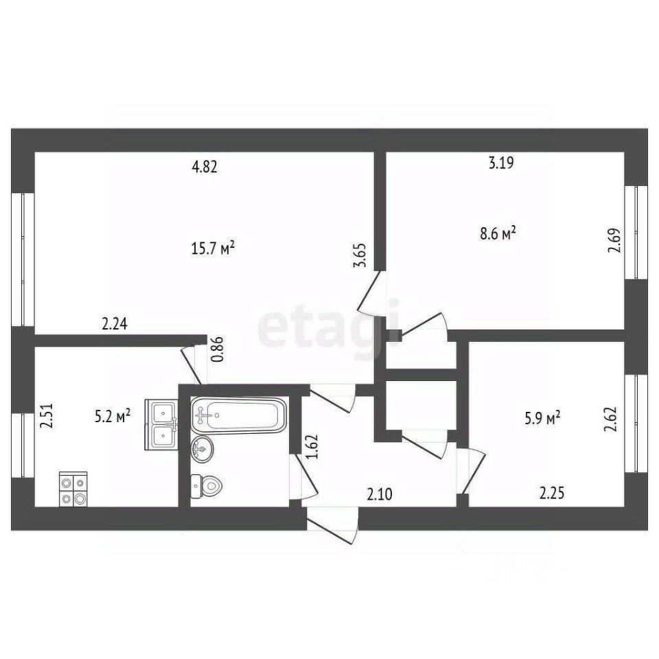 Продажа 3-комн квартиры на вторичном рынке Дачный проспект, 24