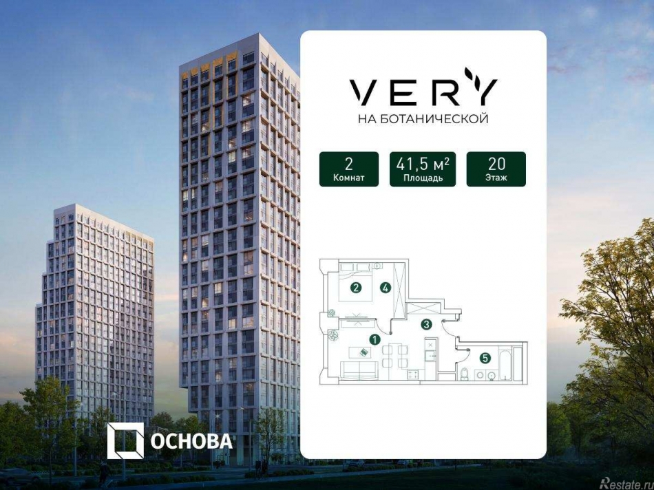 Продажа 2-комн квартиры в новостройке Ботаническая ул., вл.29