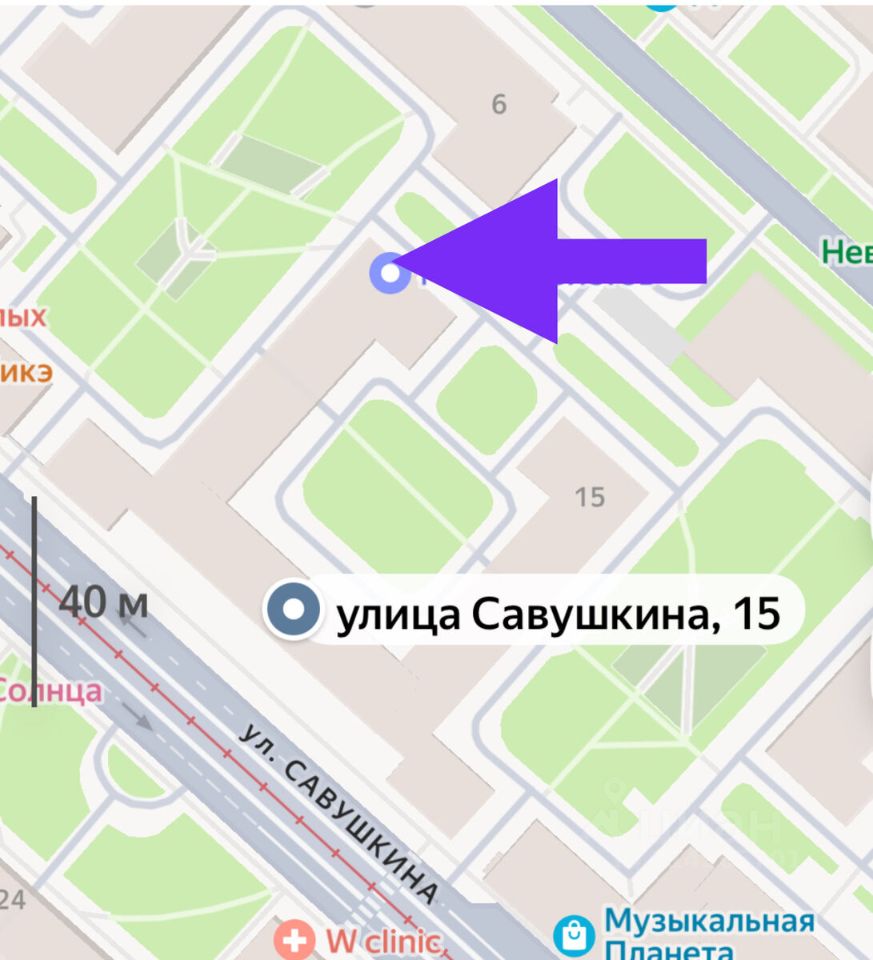 Продажа 2-комн квартиры на вторичном рынке улица Савушкина, 15