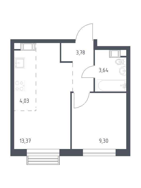 Продажа 1-комн квартиры в новостройке Дудкино д., Адмирала Корнилова ул.,  к. 2