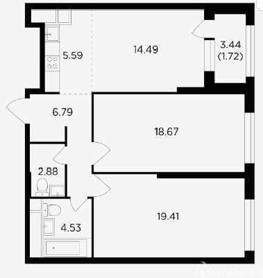 Продажа 3-комн квартиры на вторичном рынке ул Петра Алексеева,  д. 14