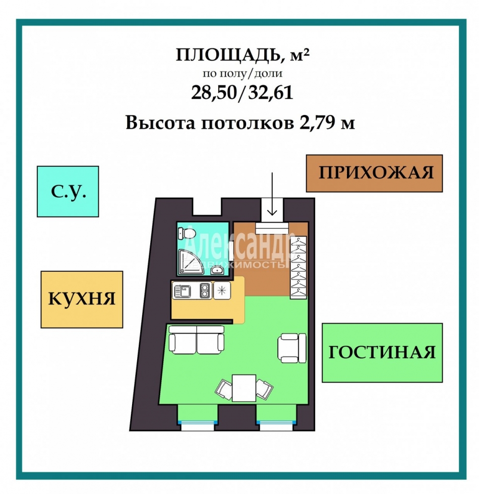 Продажа студии Реки Фонтанки наб.,  д. 135