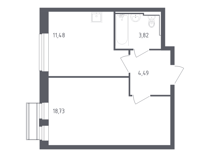 Продажа 1-комн квартиры в новостройке Лайково с., Лесная ул.,  к. 54