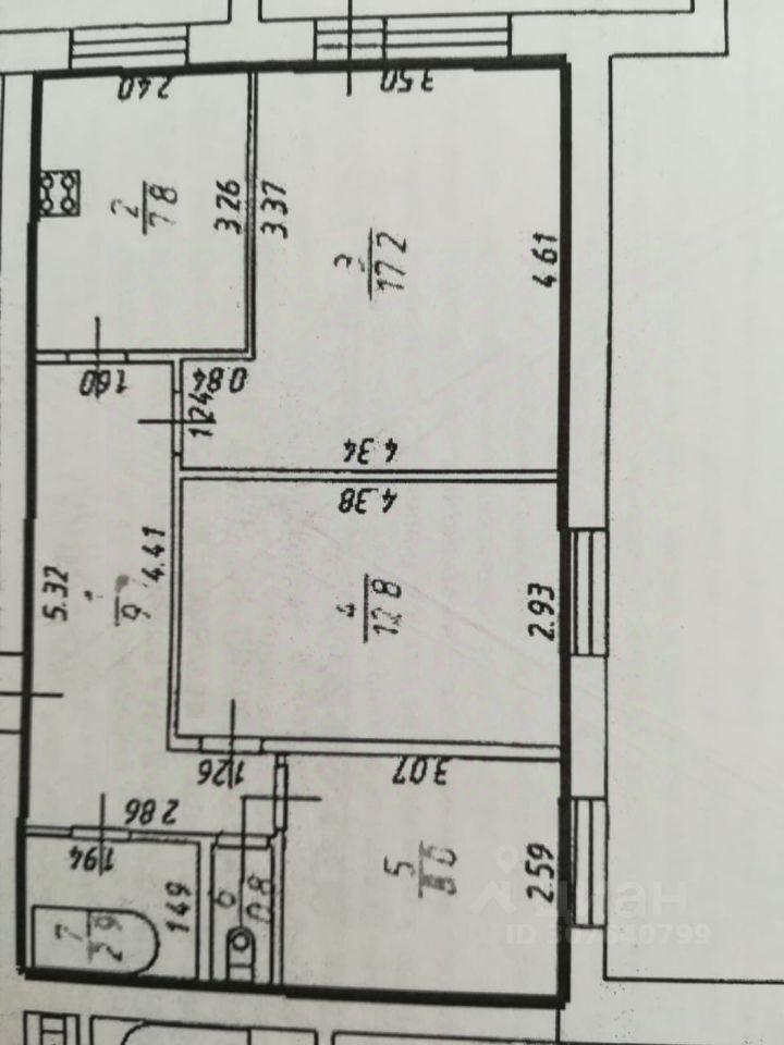 Продажа 3-комн квартиры на вторичном рынке пос. При железнодорожной станции Приветнинское, улица Военных Строителей, 7