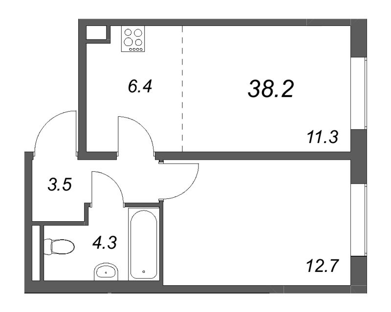 Продажа 1-комн квартиры в новостройке Шушары п., Пулковское ш.,  к. 3
