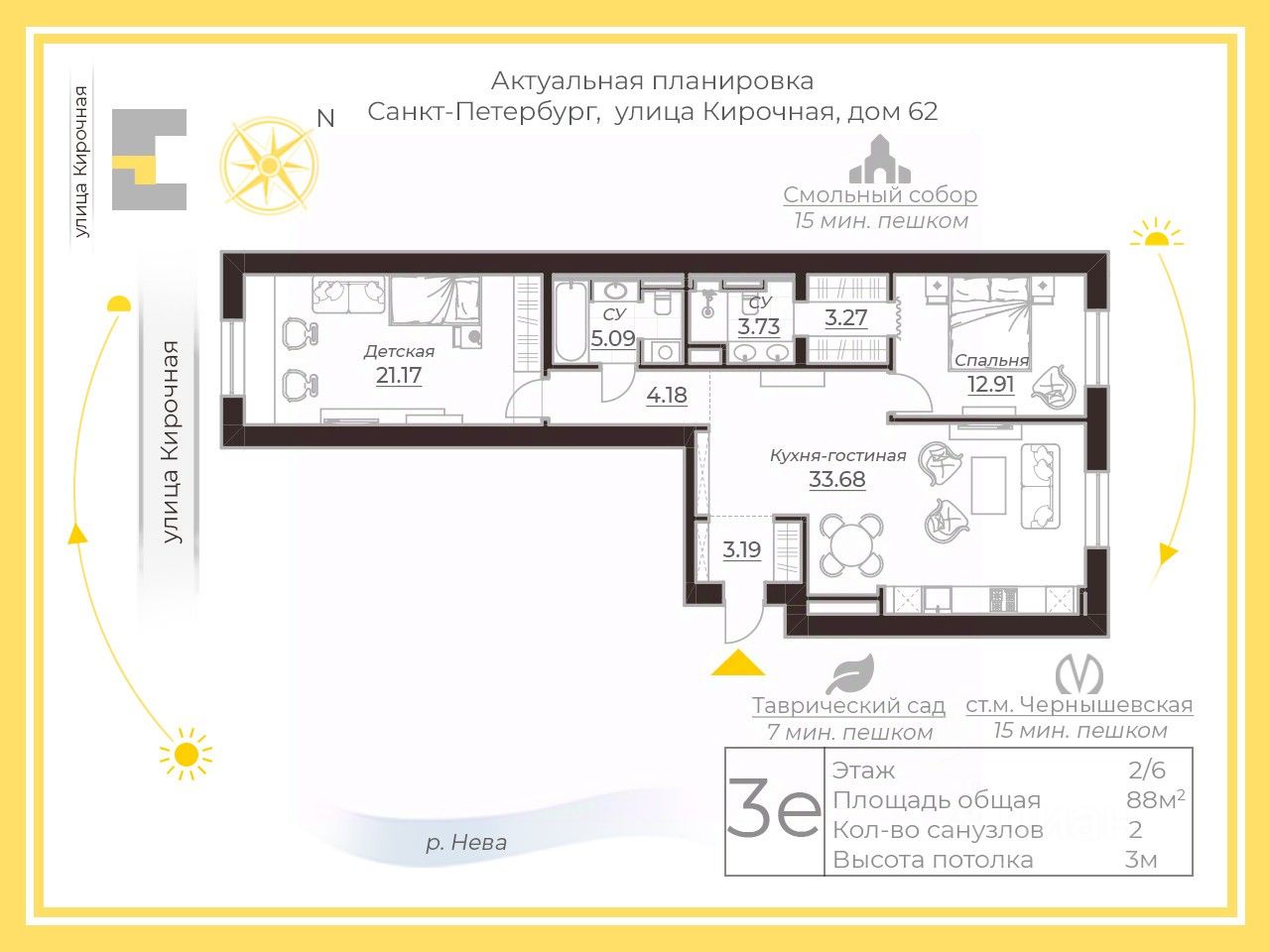 Продажа 2-комн квартиры на вторичном рынке Кирочная улица, 62