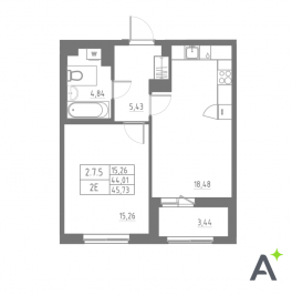 Продажа 1-комн квартиры в новостройке Шушары п., Школьная ул.,  к. 1
