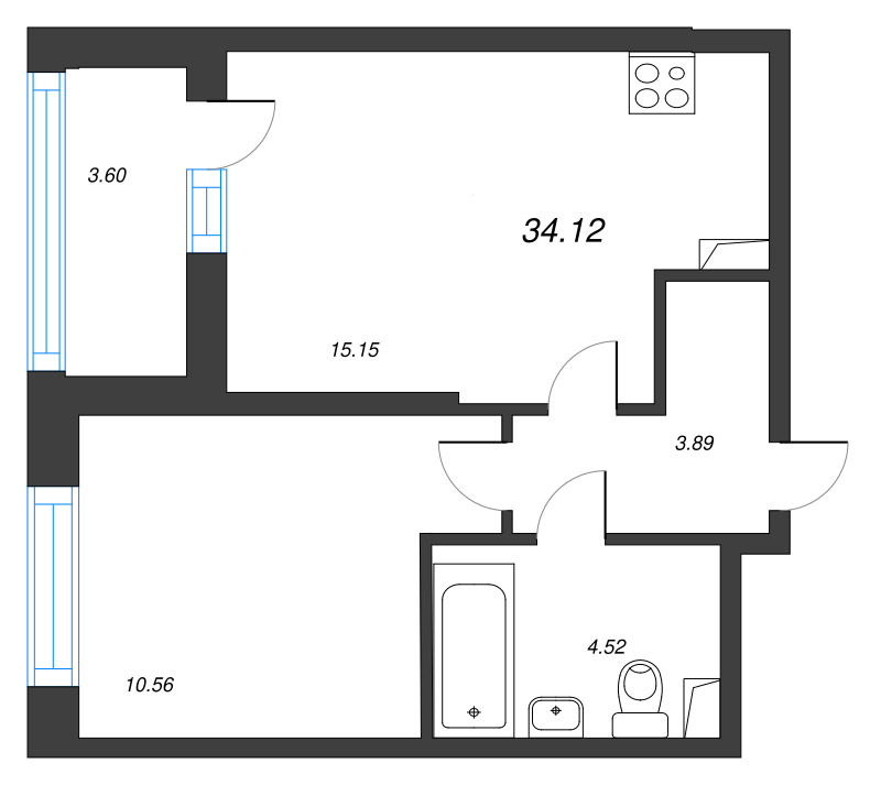 Продажа 1-комн квартиры в новостройке Новосаратовка д., Покровская Дорога ул.,  к. 11