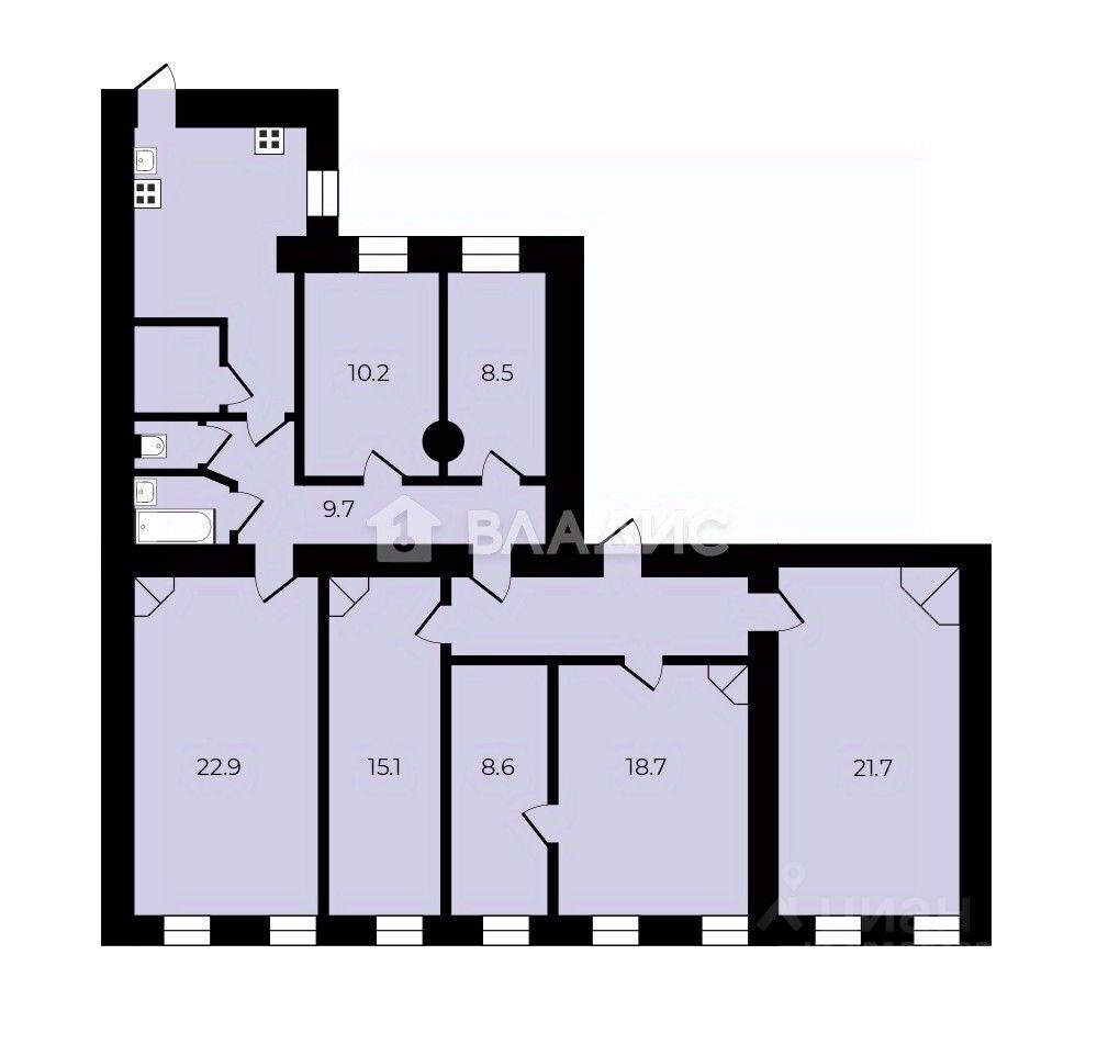Продажа 6-комн квартиры на вторичном рынке Клинский пр-кт,  д. 21