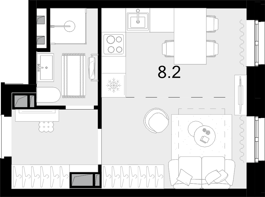 Продажа студии Коммунарка п., Бачуринская ул.,  к. 3
