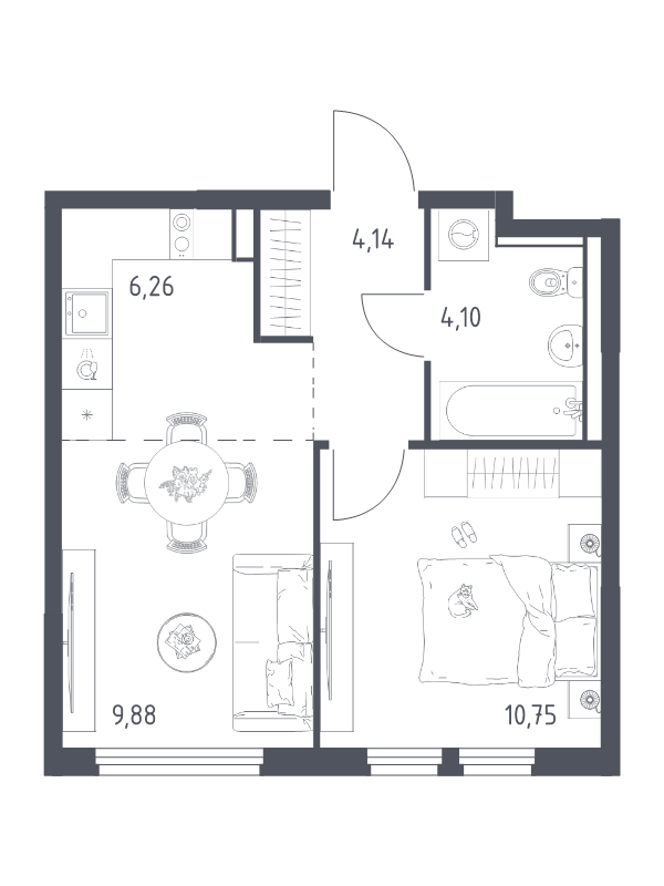 Продажа 1-комн квартиры в новостройке Мисайлово д., Молодежный б-р,  к. 21