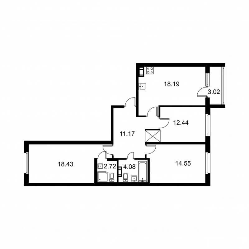 Продажа 3-комн квартиры в новостройке Колпино г., Загородная ул.,  к. D