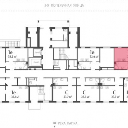 1-комн квартира Ковалёво, Поперечная улица,  д. 1 к3