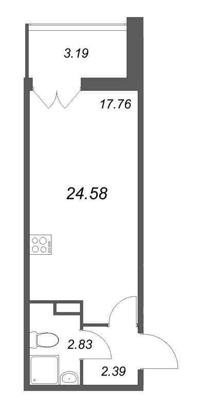 Продажа студии Скотное д., Рождественская ул.,  к. 1