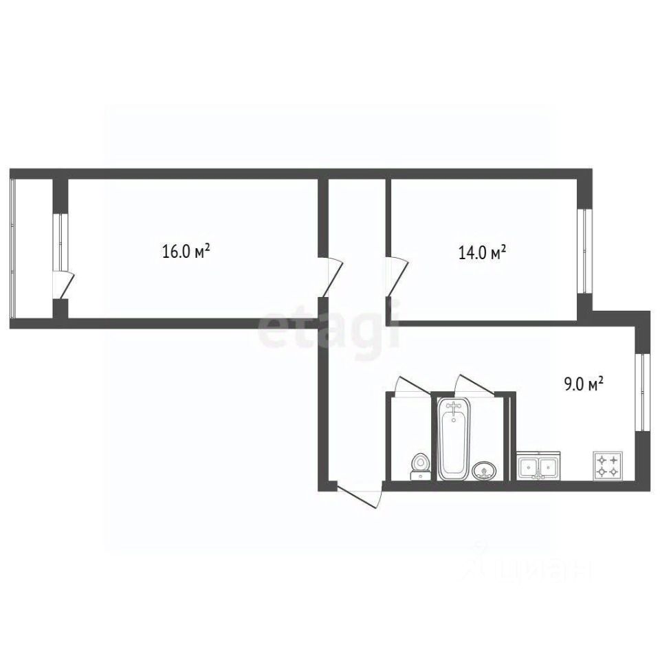 Продажа 2-комн квартиры на вторичном рынке пос. Парголово, Старожиловская улица, 2