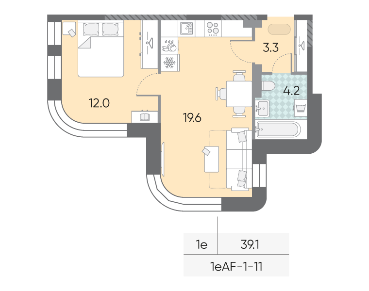 Продажа 1-комн квартиры в новостройке Москва г., Братьев Весниных б-р,  к. 1-3