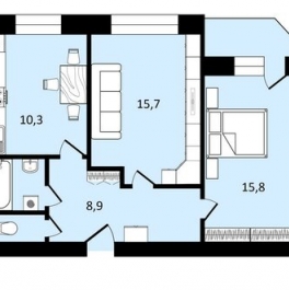 Продажа 2-комн квартиры на вторичном рынке улица Коллонтай