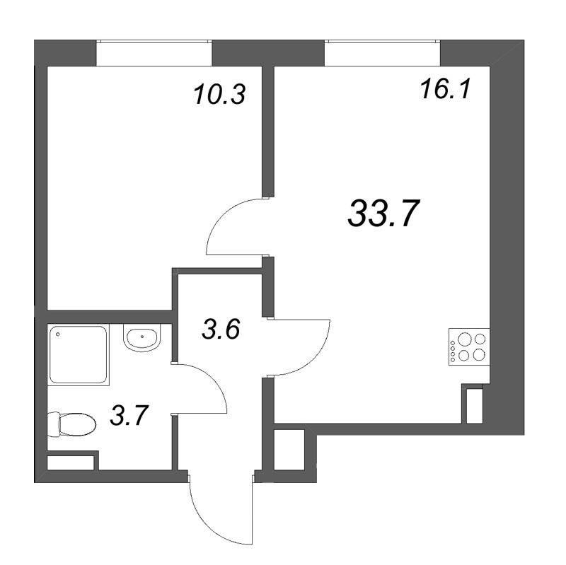 Продажа 1-комн квартиры в новостройке Шушары п., Пулковское ш.,  к. 3