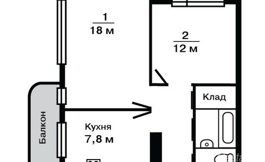 Продажа 2-комн квартиры на вторичном рынке Липово, Молодёжная улица,  д. 39