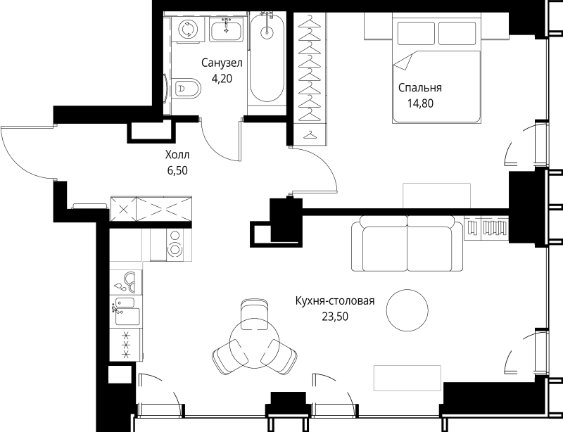 Продажа 1-комн квартиры в новостройке Москва г., Верейская ул.,  к. Indigo 6