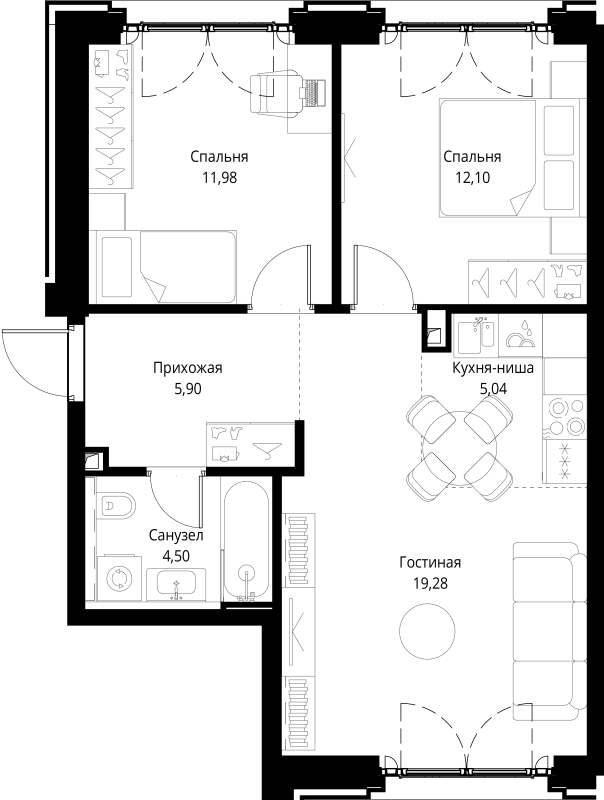 Продажа 2-комн квартиры в новостройке Москва г.,  Волоколамское ш.,  к. Cliff 1