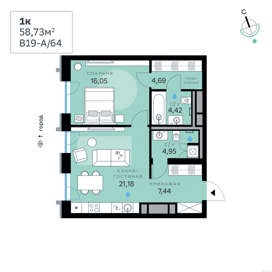 Продажа 1-комн квартиры в новостройке вн.тер.г. муниципальный округ Кунцево, кв-л 120, з/у 121