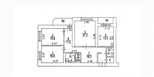3-комн квартира Тружеников 1-й пер,  д. 17