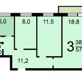 Продажа 3-комн квартиры на вторичном рынке улица Островитянова,  д. 45 к1