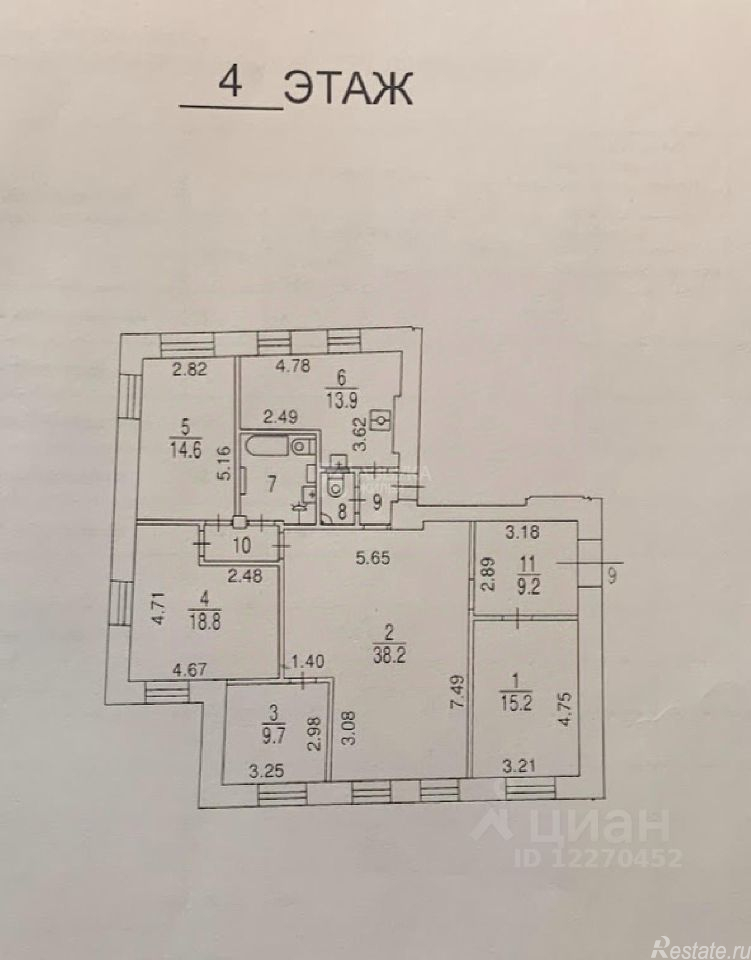 Продажа 4-комн квартиры на вторичном рынке Козловский Б. пер,  д. 12
