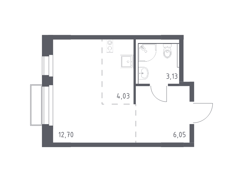 Продажа студии Кокошкино д.п., Проектируемый проезд № 7008,  к. 28