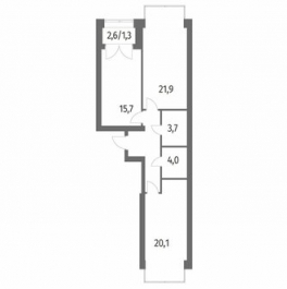 Продажа 2-комн квартиры на вторичном рынке улица Академика Константинова,  д. 1 к1 с1
