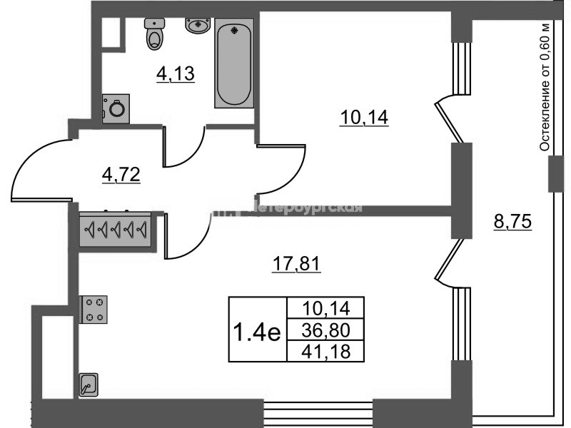 Продажа 1-комн квартиры в новостройке Новосаратовка д., Покровская Дорога ул.,  к. 9