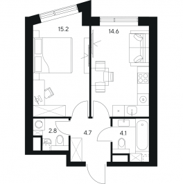 Продажа 1-комн квартиры в новостройке Ярцевская ул,  к. 1