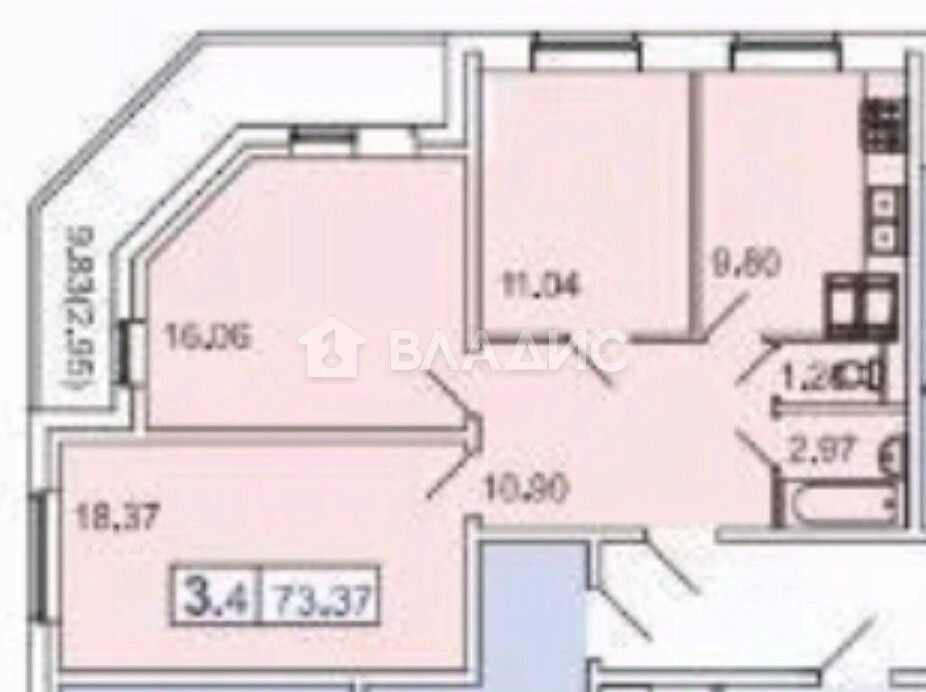 Продажа 3-комн квартиры на вторичном рынке Пулковское шоссе, 40К3