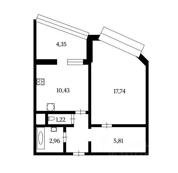 Аренда 1-комн квартиры на вторичном рынке Красная Горка мкр, Люберцы, проспект Гагарина, 22к3