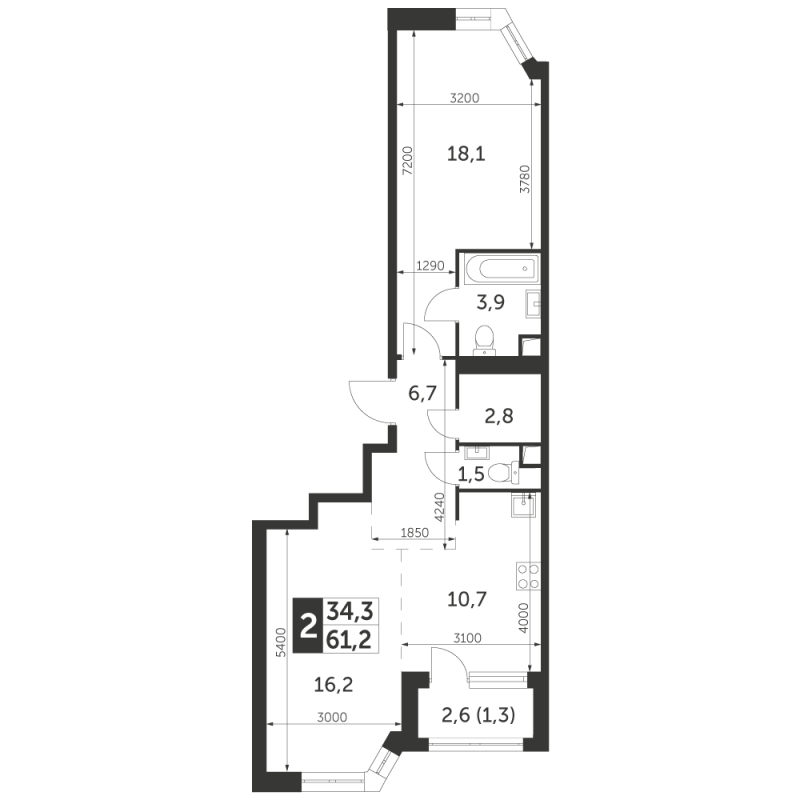 Продажа 1-комн квартиры в новостройке Москва г., Академика Волгина ул.,  к. 3