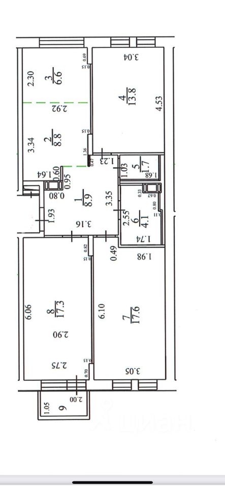 Аренда 3-комн квартиры на вторичном рынке Город-событие мкр, с. Лайково, 62