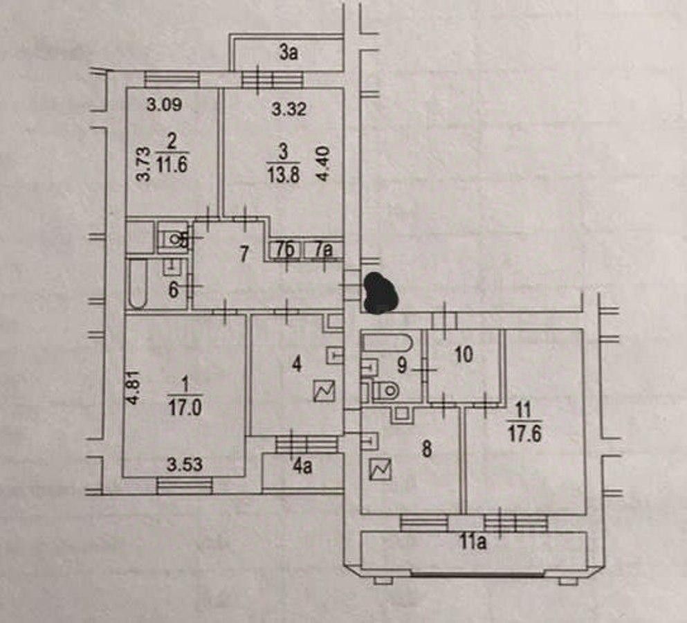 Продажа 4-комн квартиры на вторичном рынке Бакунинская улица, 23-41