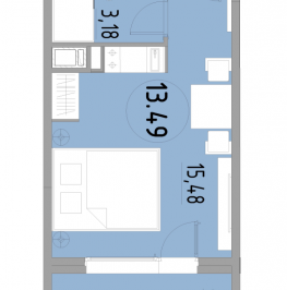 Продажа студии Санкт-Петербург г., 3-й Рабфаковский пер.,  к. 1