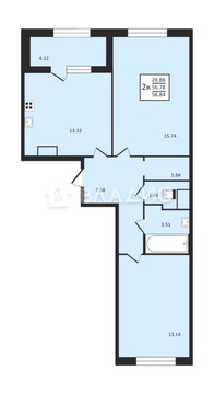 Продажа 2-комн квартиры на вторичном рынке ул. Земледельческая,  д. 3