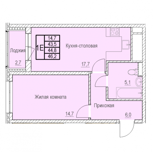 1-комн квартира Мытищи г., Академика Каргина ул.,  к. 5