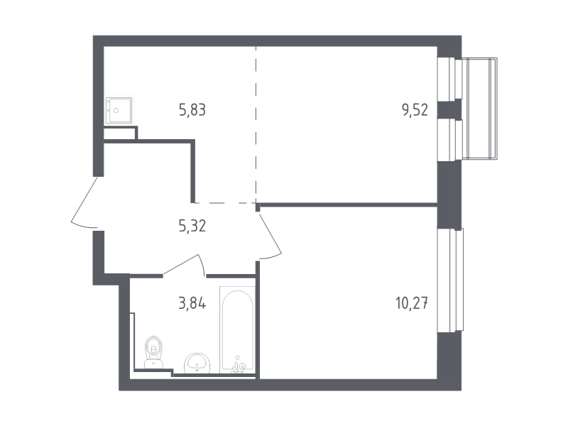 Продажа 1-комн квартиры в новостройке Лайково с., Лесная ул.,  к. 54