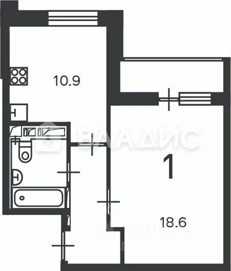 Продажа 1-комн квартиры на вторичном рынке Полярная улица, 3