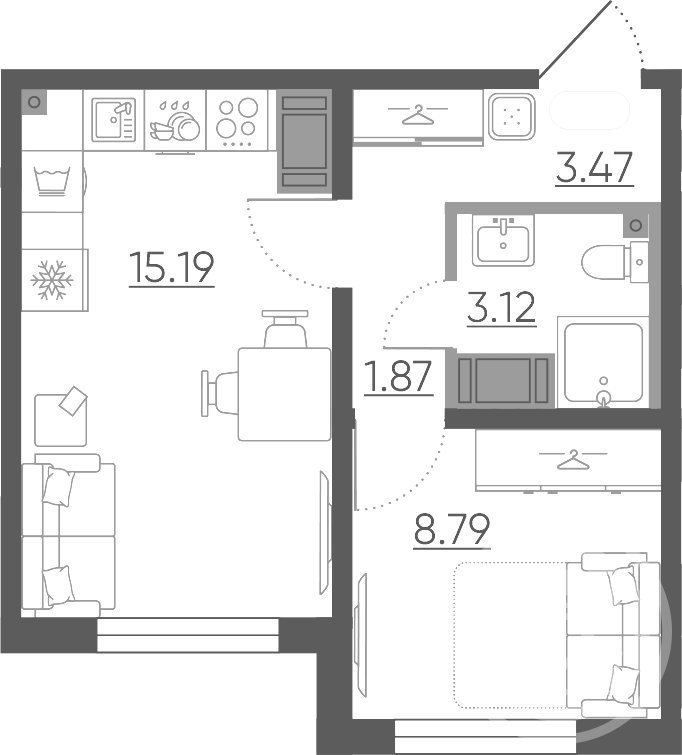 Продажа 1-комн квартиры на вторичном рынке Муринская дор.,  д. 31,  к. 2