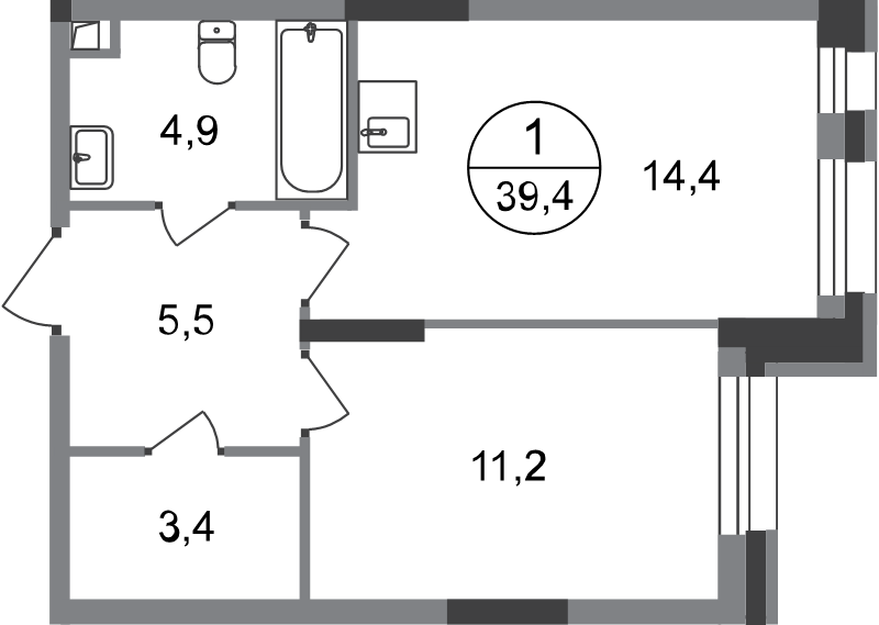 Продажа 1-комн квартиры в новостройке Московский г., Бианки ул.,  к. 7.3